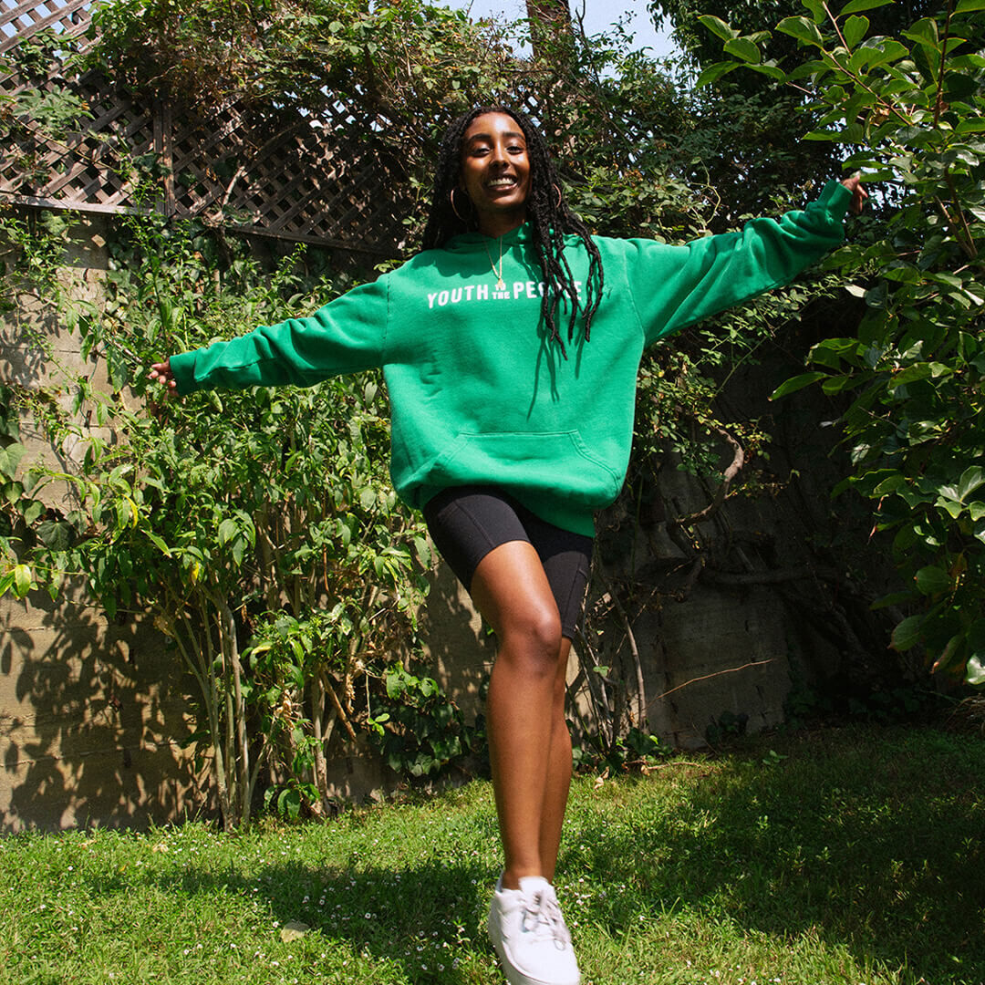 Green hoodie youth hotsell